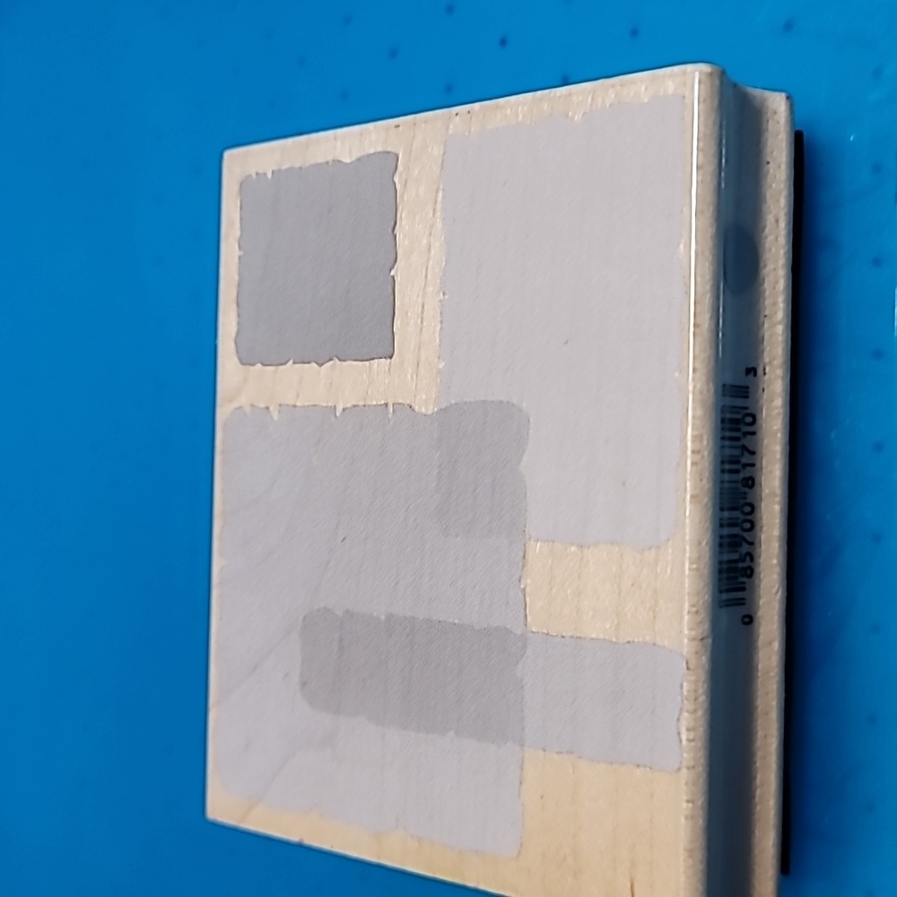 Screened Solids Wooden Rubber Stamp